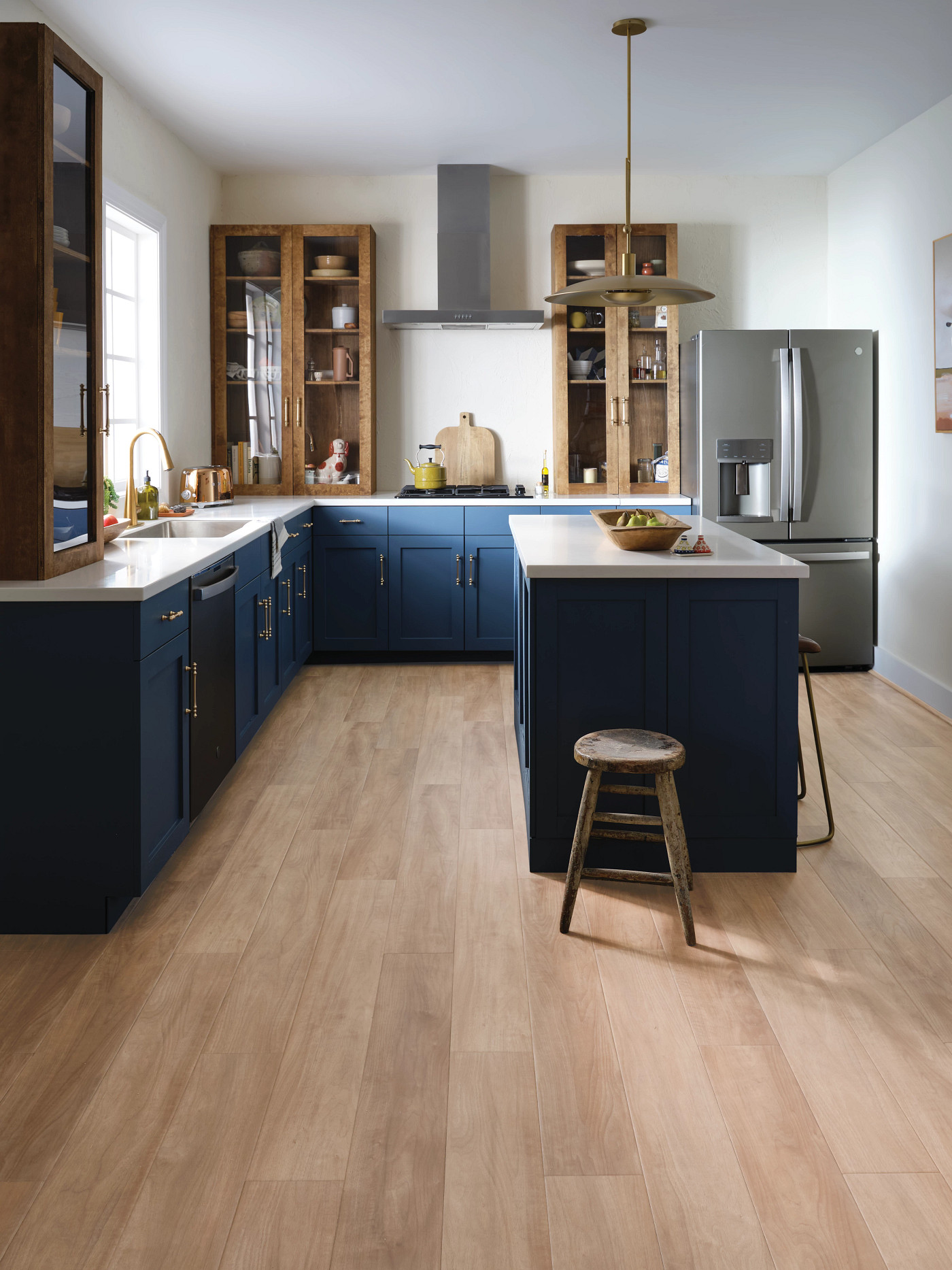Tawny Beech flooring, shown in a room