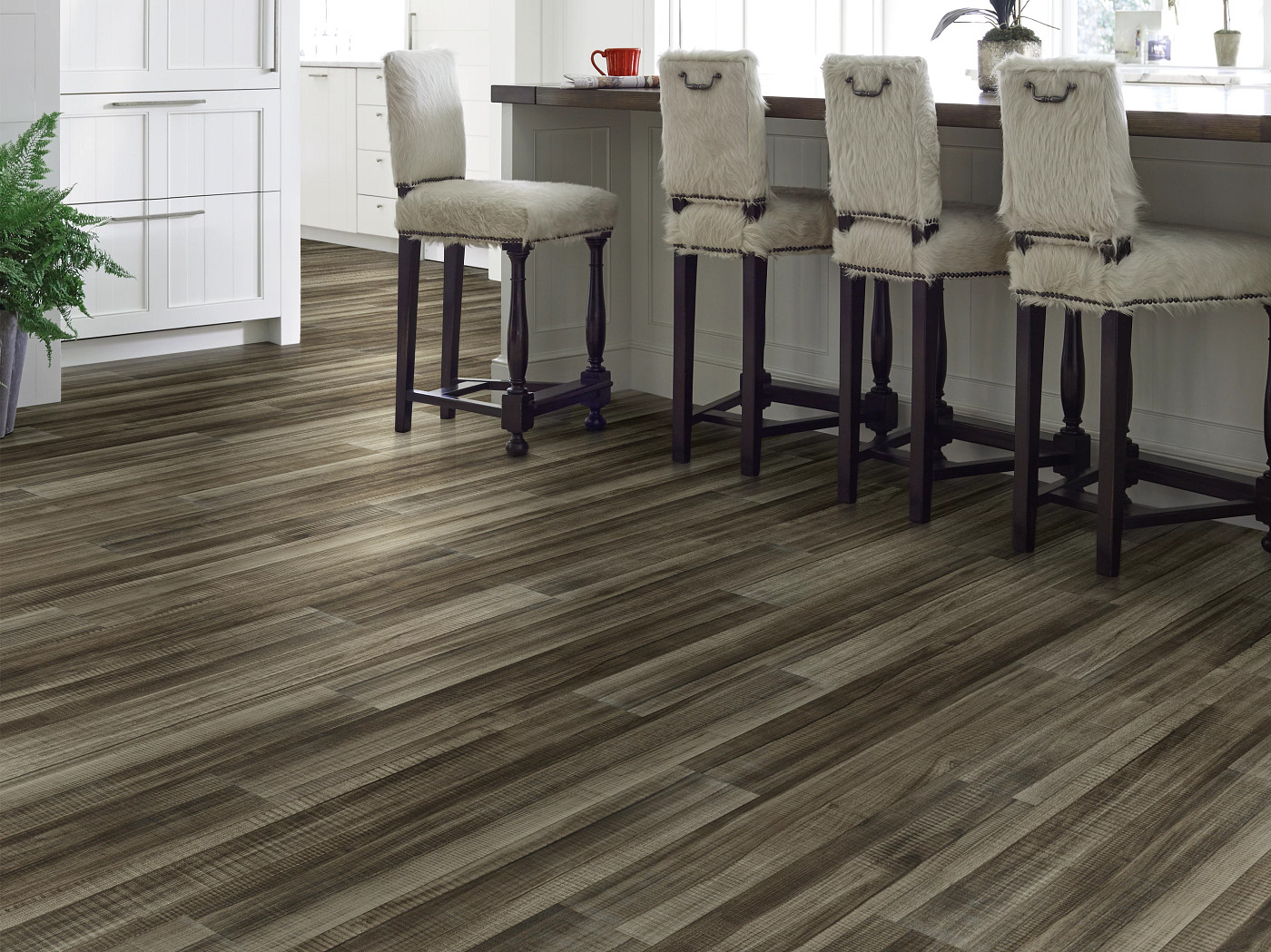 Bronzite flooring, shown in a room