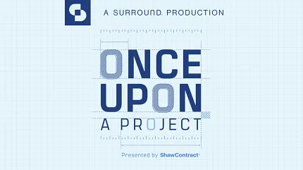 Shaw Contract "Once Upon a Project" Graphic Design Shaw Contract "Once Upon a Project" promotional graphic with blue grid background