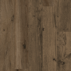 A medium brown vinyl floor with light and dark tones