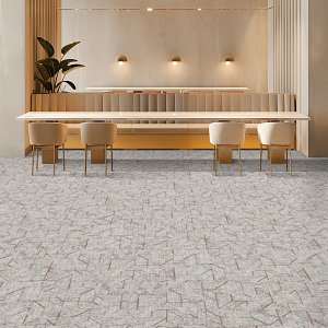 Gilded EcoWorx S® Tile Carrara Silver - LVP flooring Gilded EcoWorx S® Tile Carrara Silver Feature 1