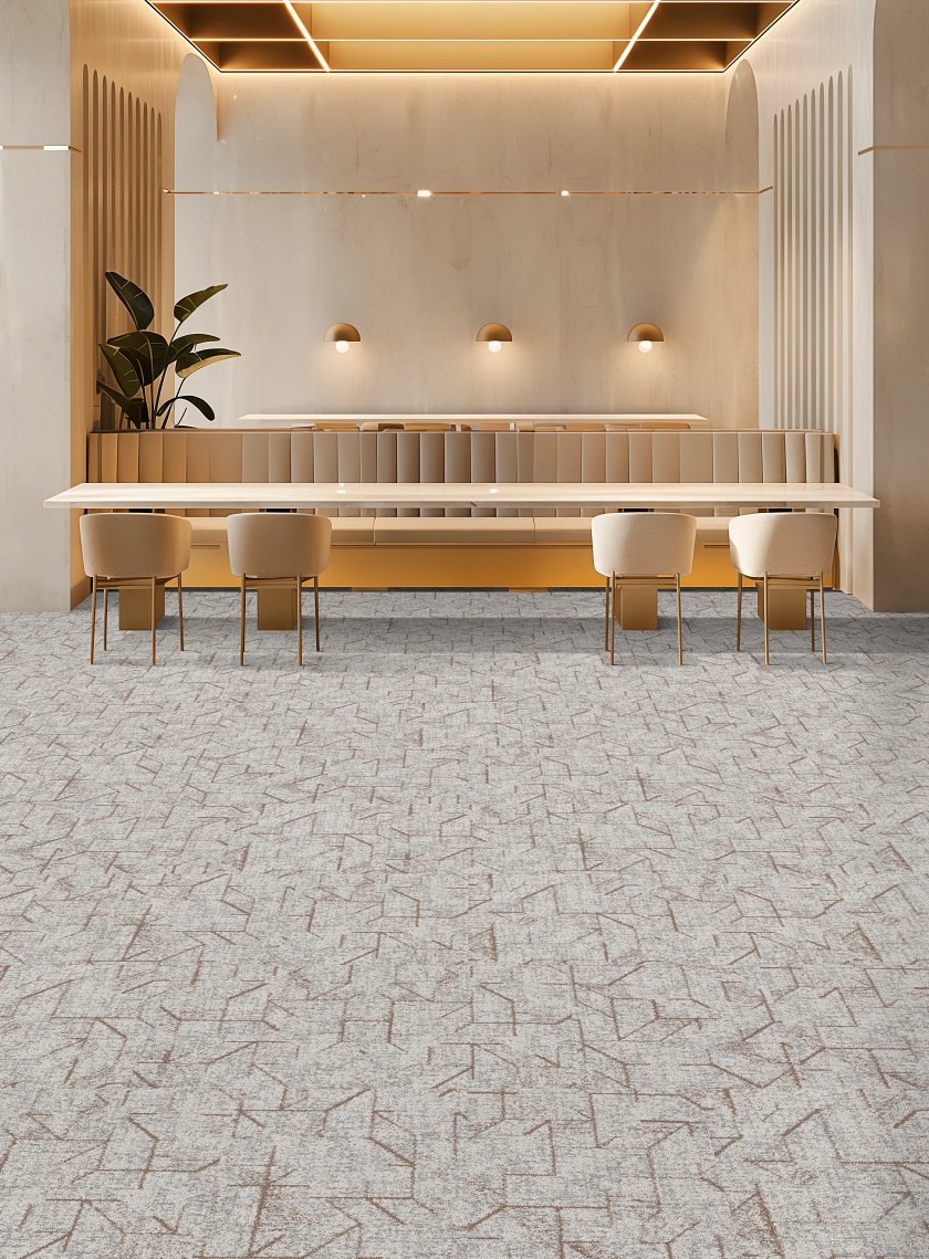 Gilded EcoWorx S® Tile Carrara Silver - LVP flooring Gilded EcoWorx S® Tile Carrara Silver Feature 1