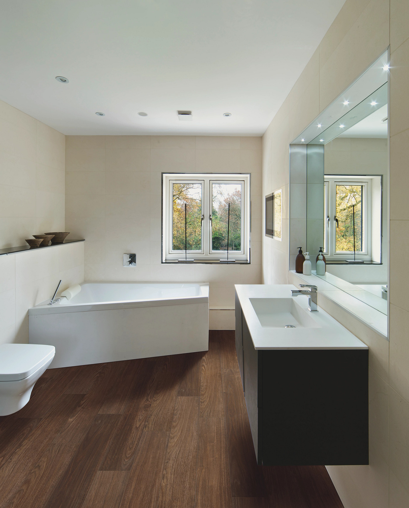 Hempstead Walnut flooring, shown in a room