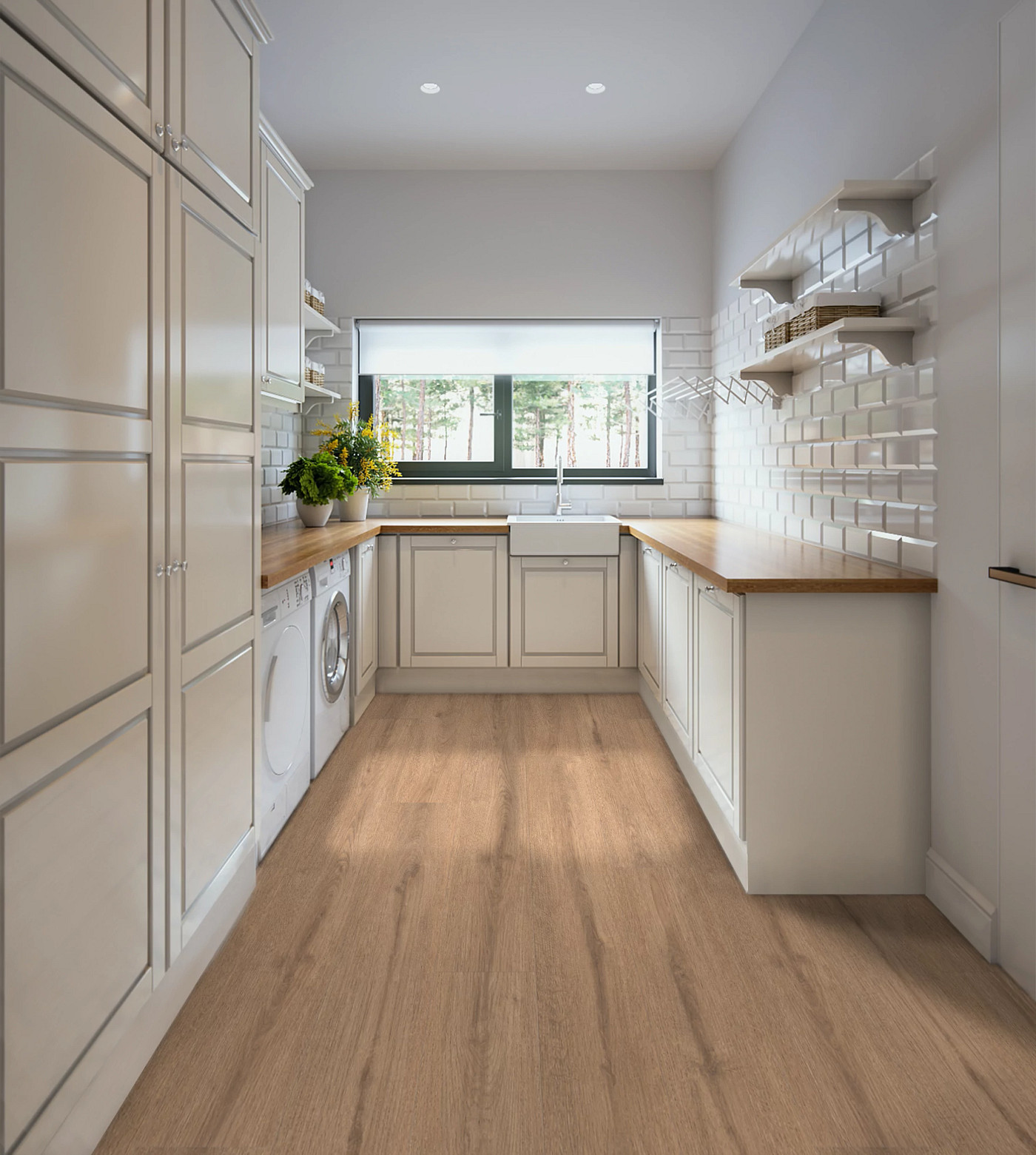 Dwell flooring, shown in a room