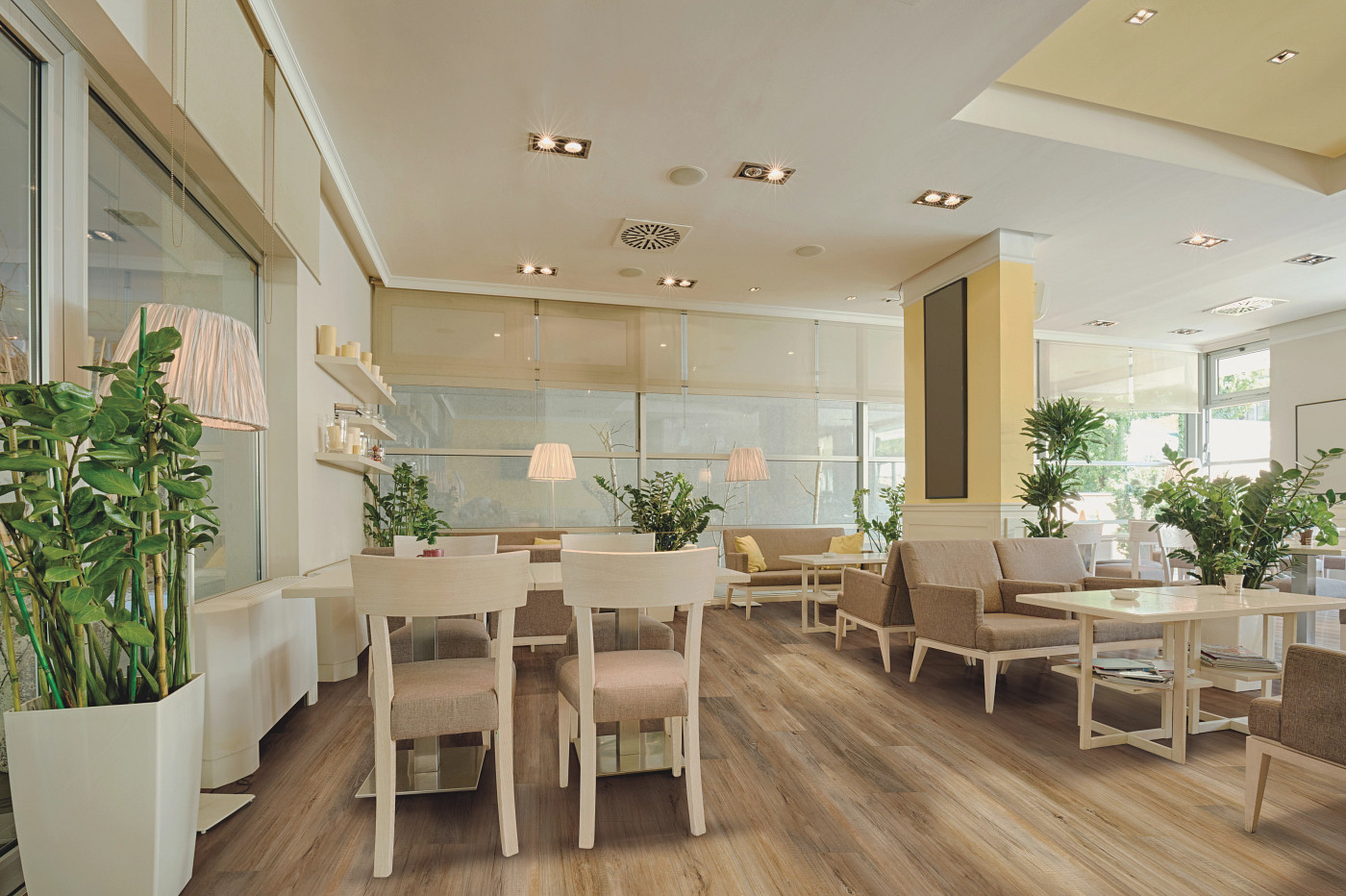 Edinburgh Oak flooring, shown in a room