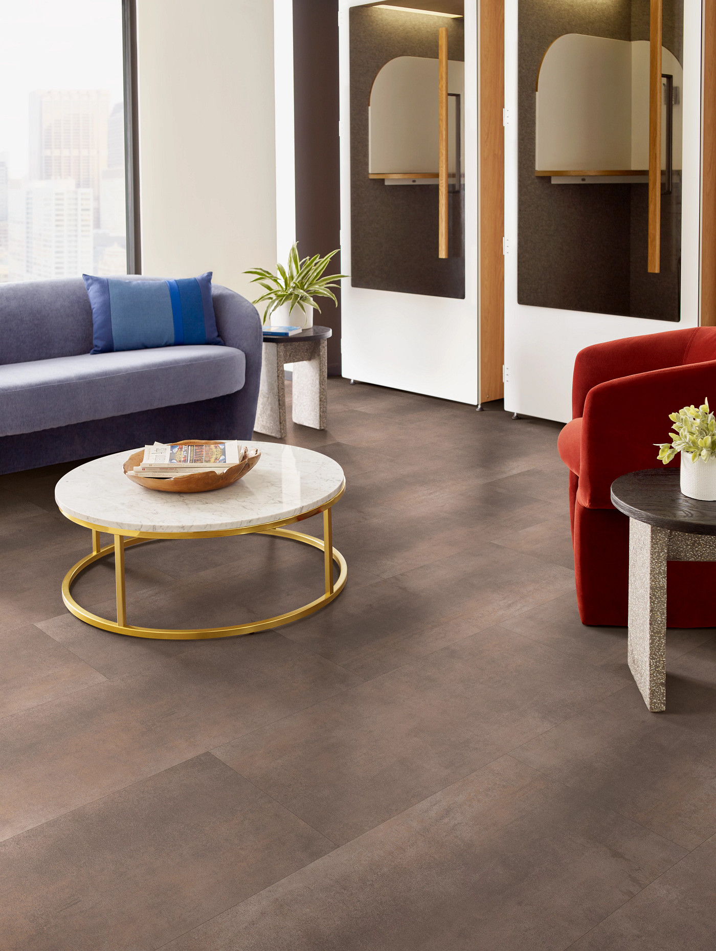 Inferno flooring, shown in a room