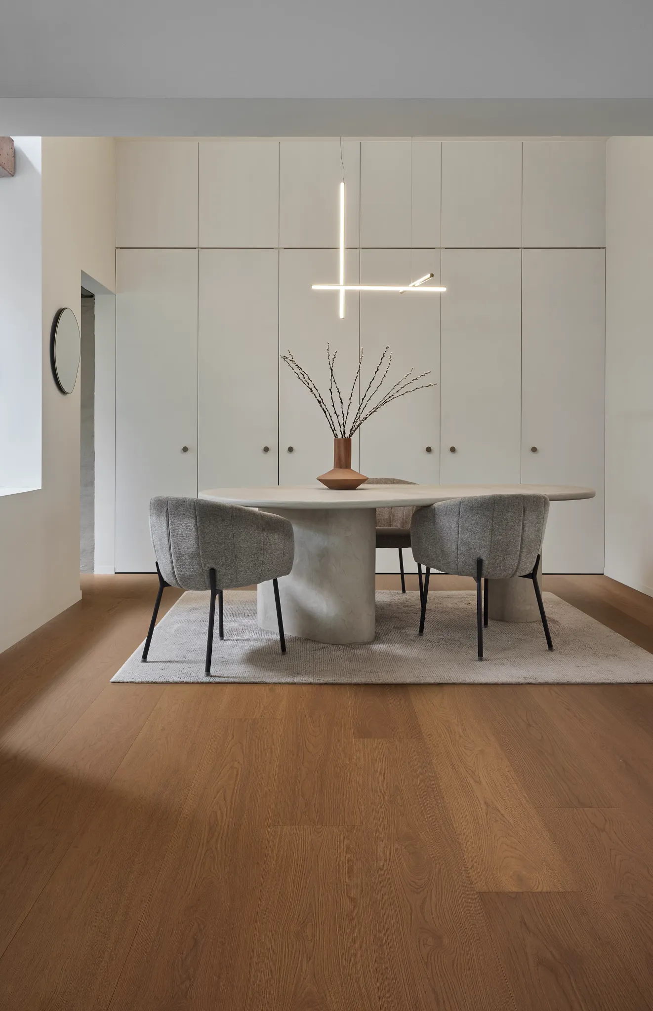 Coretec Residential WPC flooring in a modern dining room with elegant decor