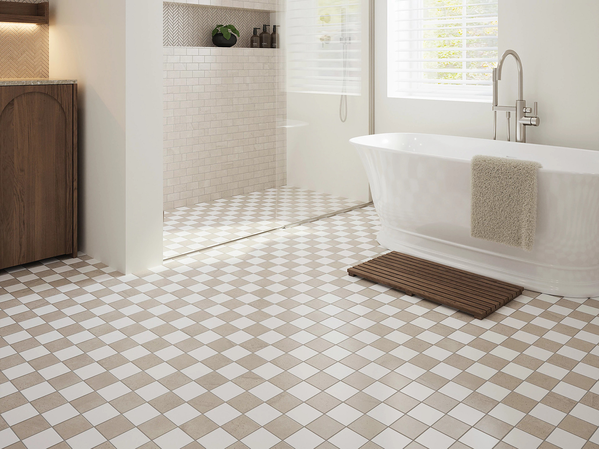 ETERNA CHKR MO TERRA TRAVERTINE ROOM