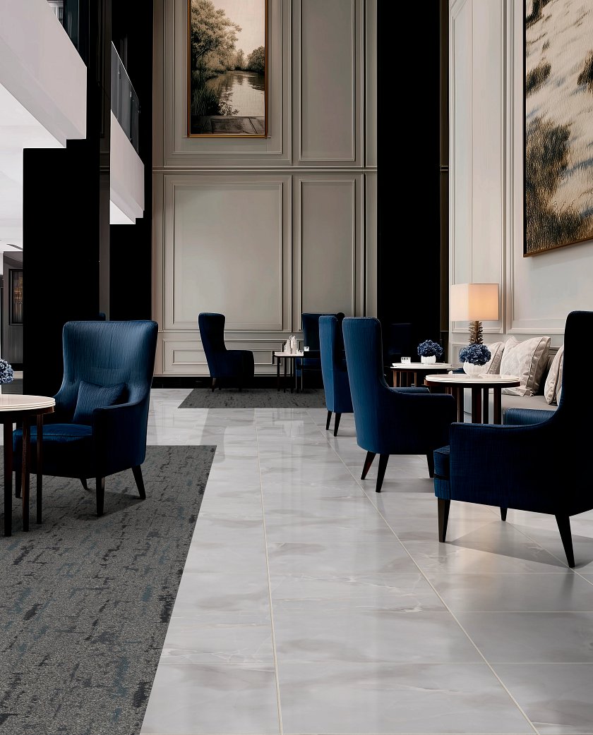 Inspired Onyx 12 X 24 Matte Dark Grey - LVP flooring Inspired Onyx 12 X 24 Matte Dark Grey Feature 2