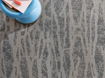 Textured Gray and Beige Commercial Carpet Tile in Education Facility Ponder in Cultivate Installed Monolithic