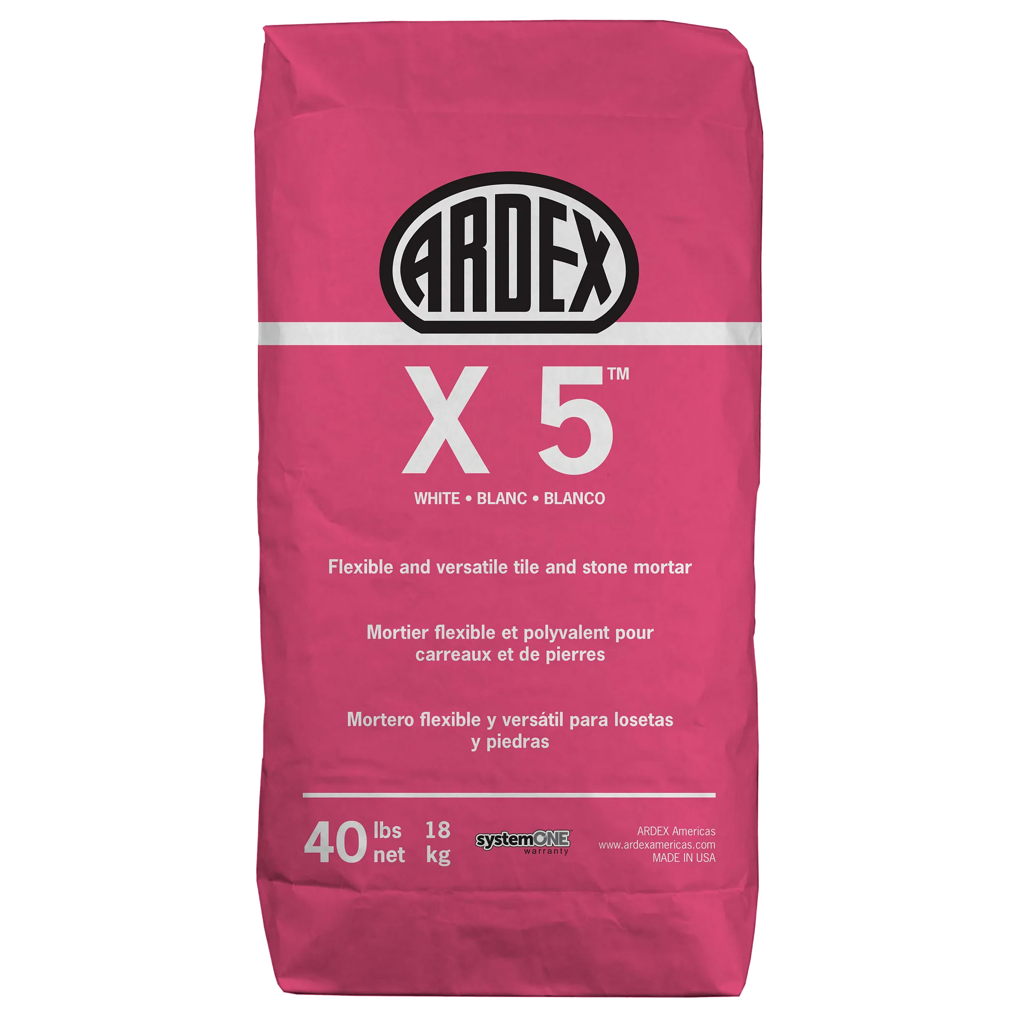 ARDEX X 5 flexible tile and stone mortar bag