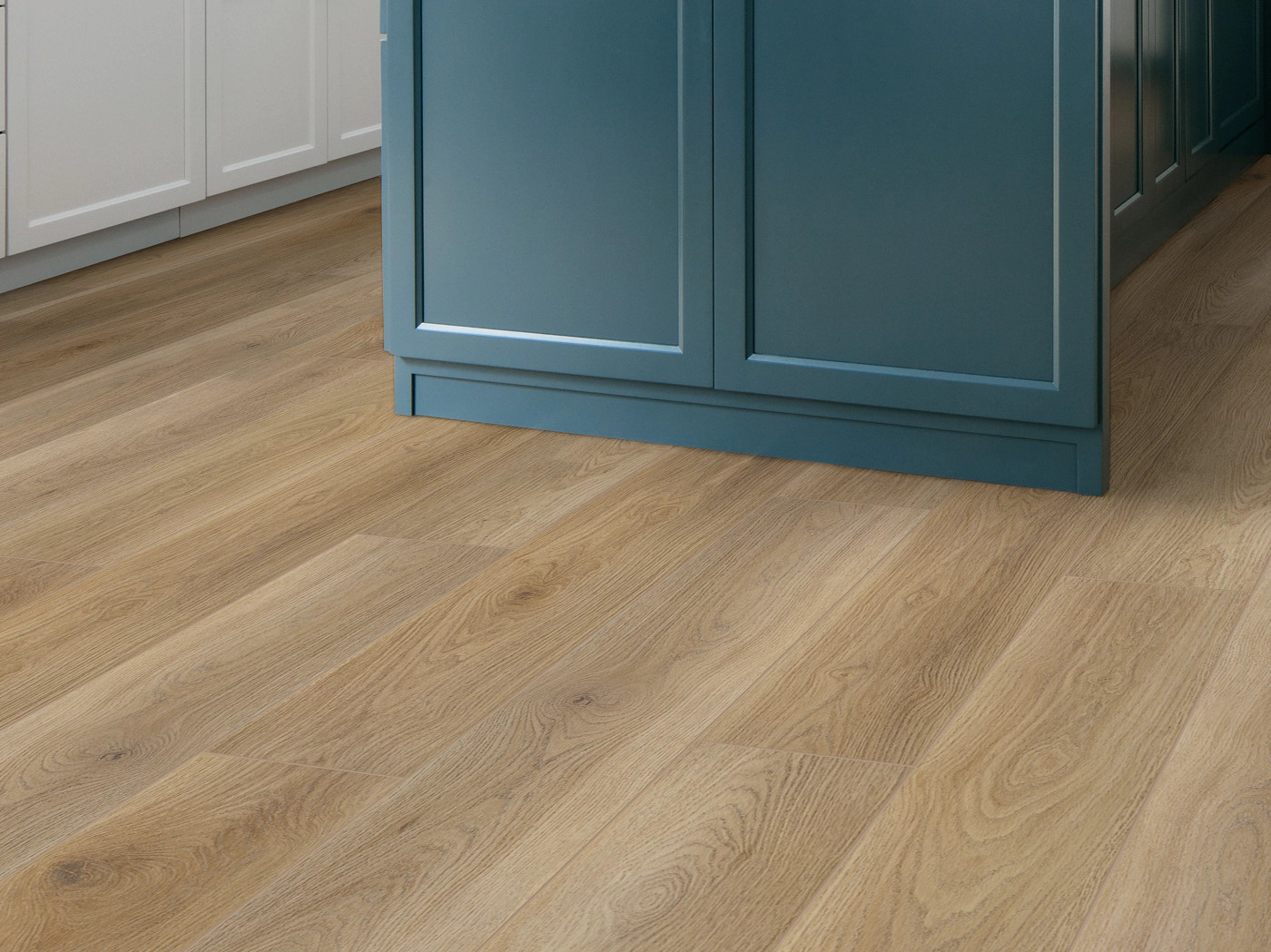 Honey Wheat flooring, shown in a room