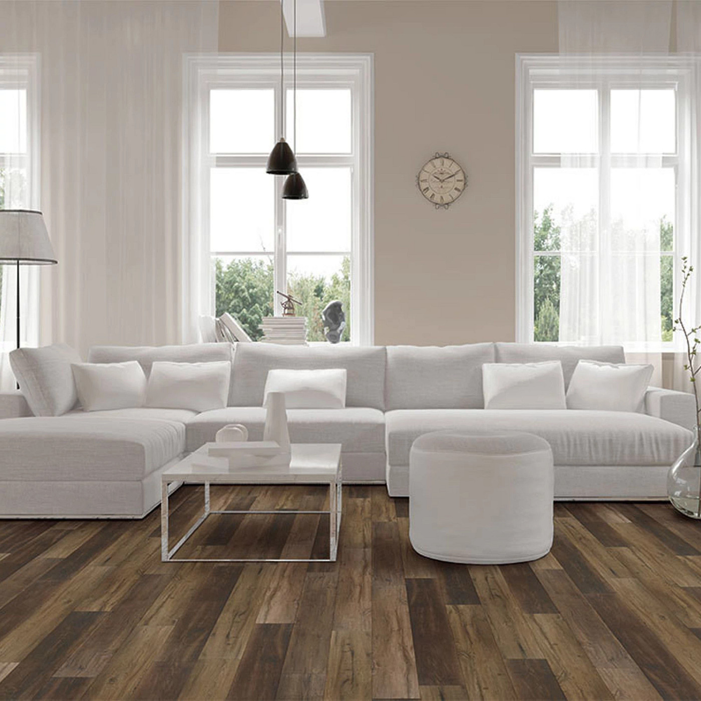 Pride Oak flooring, shown in a room