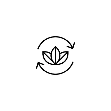 Sustainable Flooring Icon for Eco-conscious Design Eco-friendly flooring icon with leaf and recycling arrows
