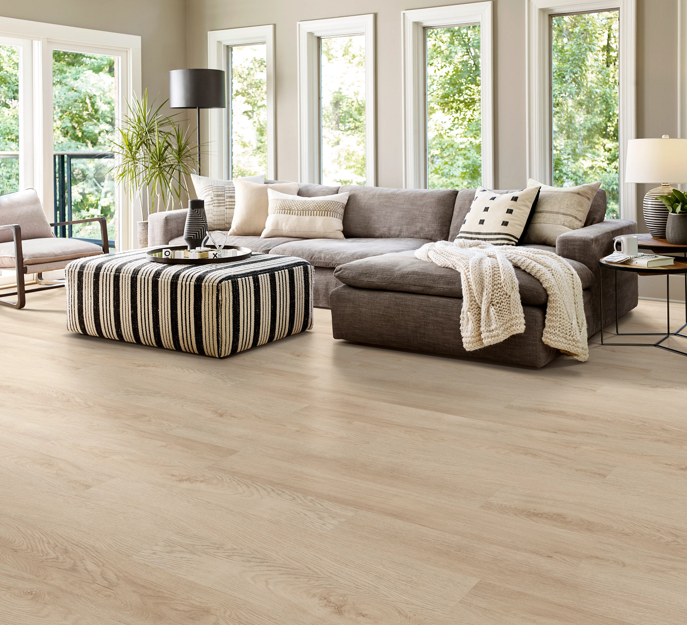 Sand Dune flooring, shown in a room