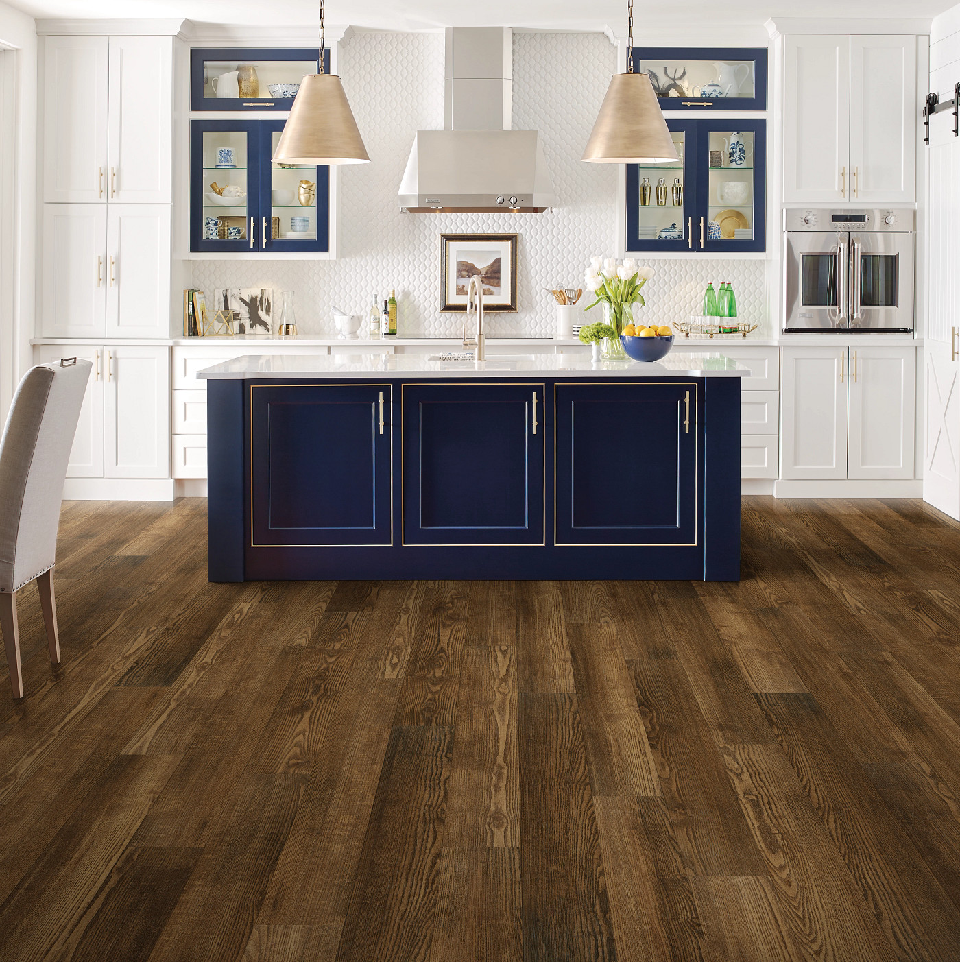 Cloves flooring, shown in a room