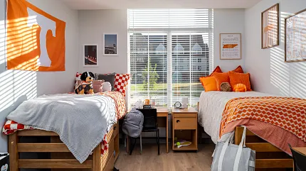 Comfortable dormitory design with stylish wooden flooring