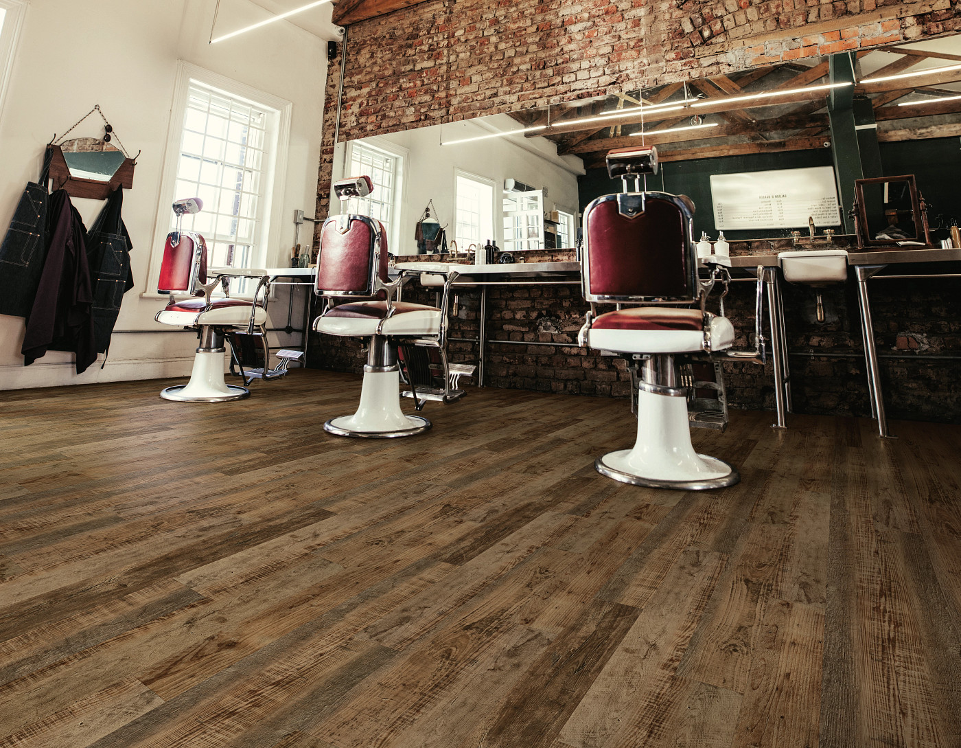 Duxbury Oak flooring, shown in a room