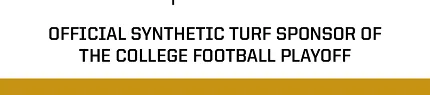 Shaw Sports Turf - Official Synthetic Turf Sponsor of College Football Playoff Shaw Sports Turf logo with football helmets and ball