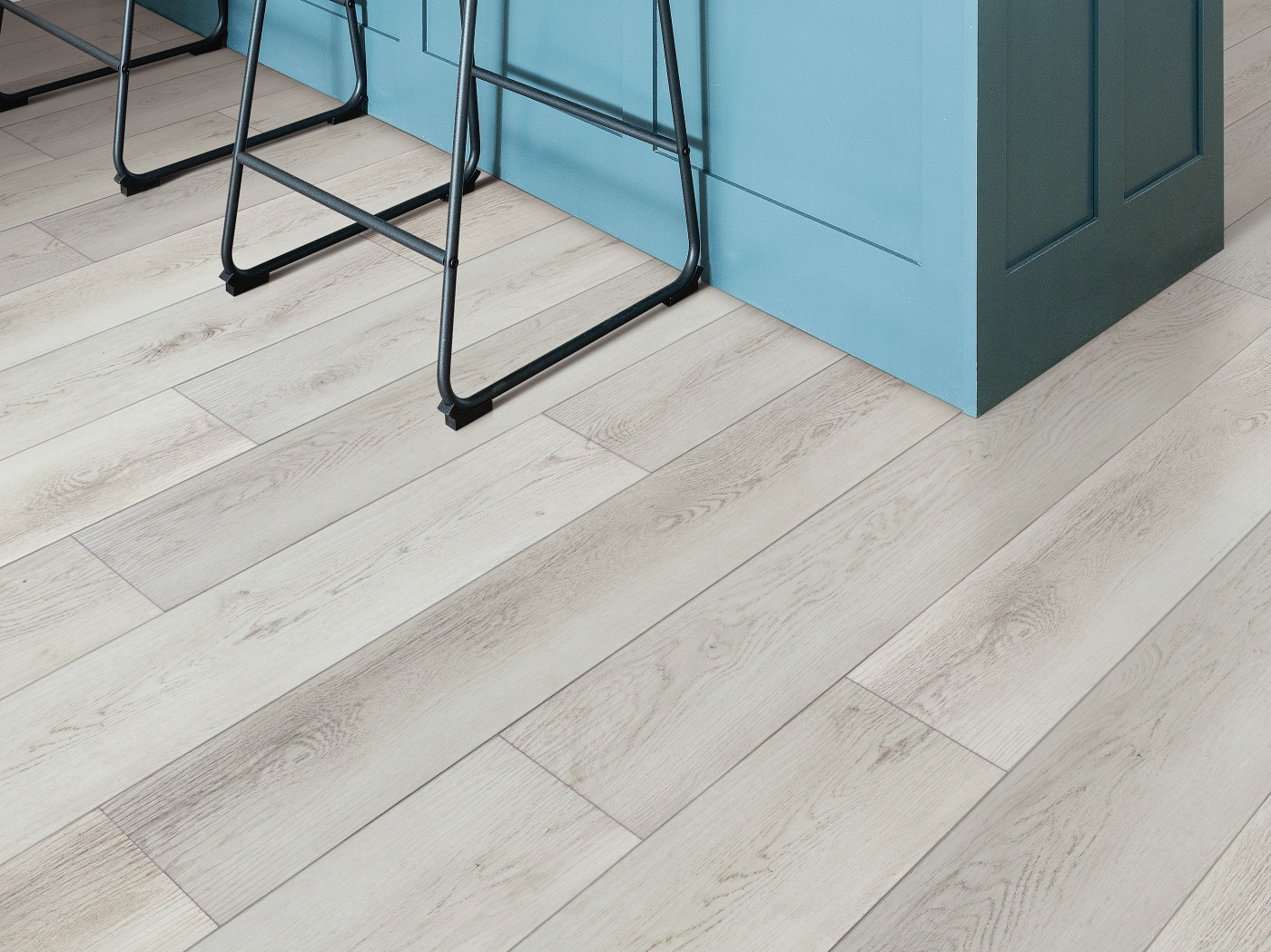 Feather Grey flooring, shown in a room