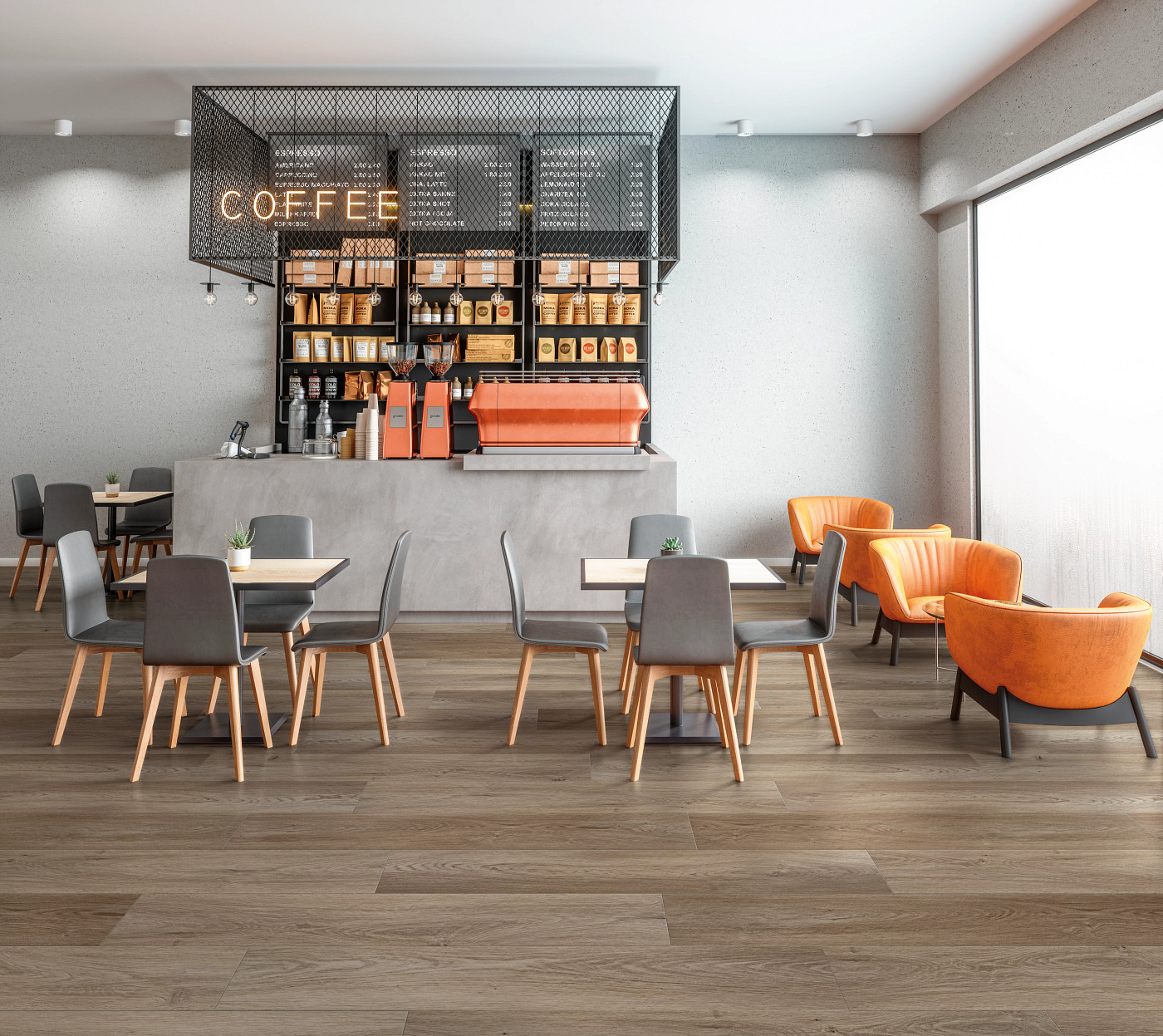 Southampton Oak flooring, shown in a room