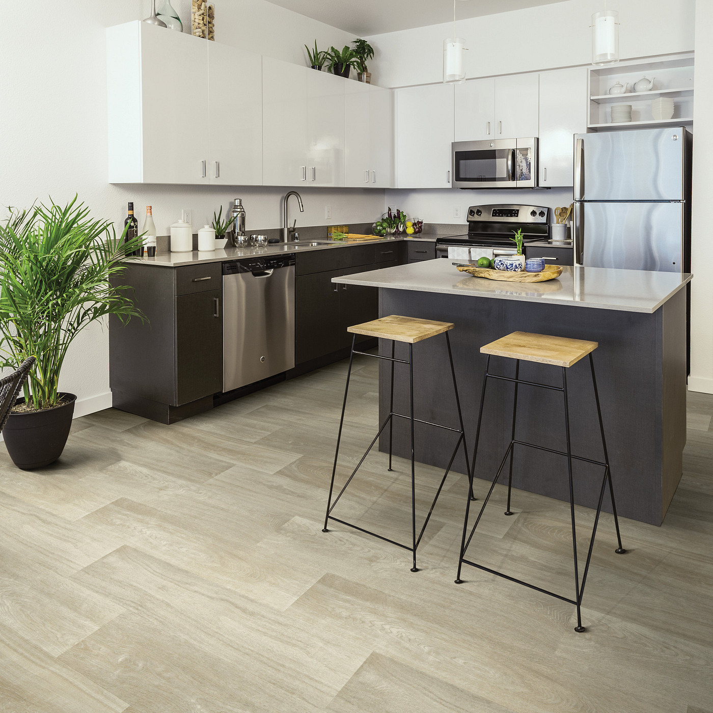 Turner flooring, shown in a room