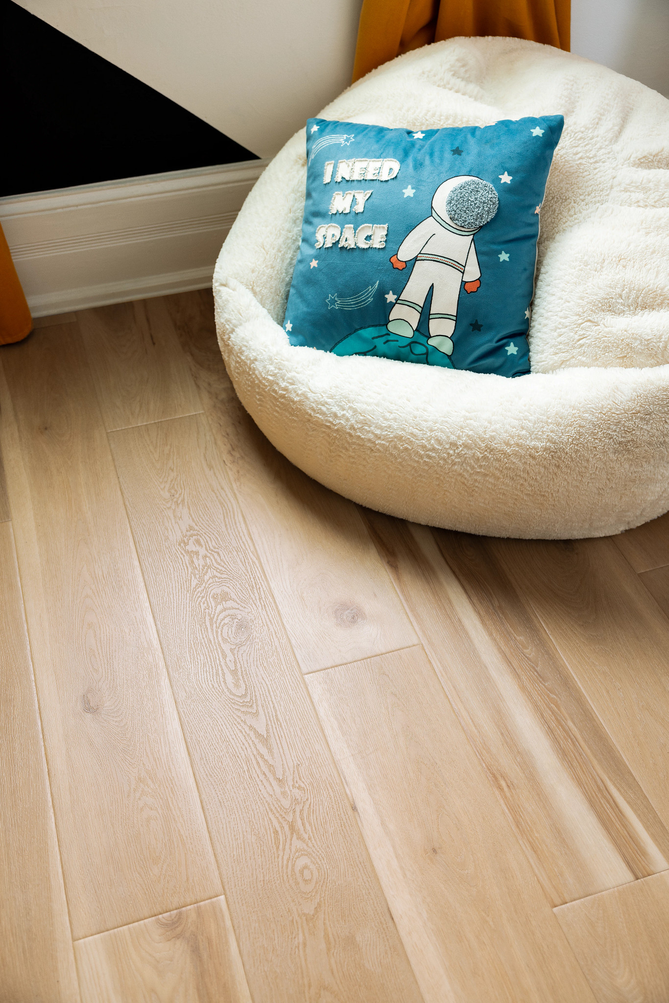 Blended Praline flooring, shown in a room