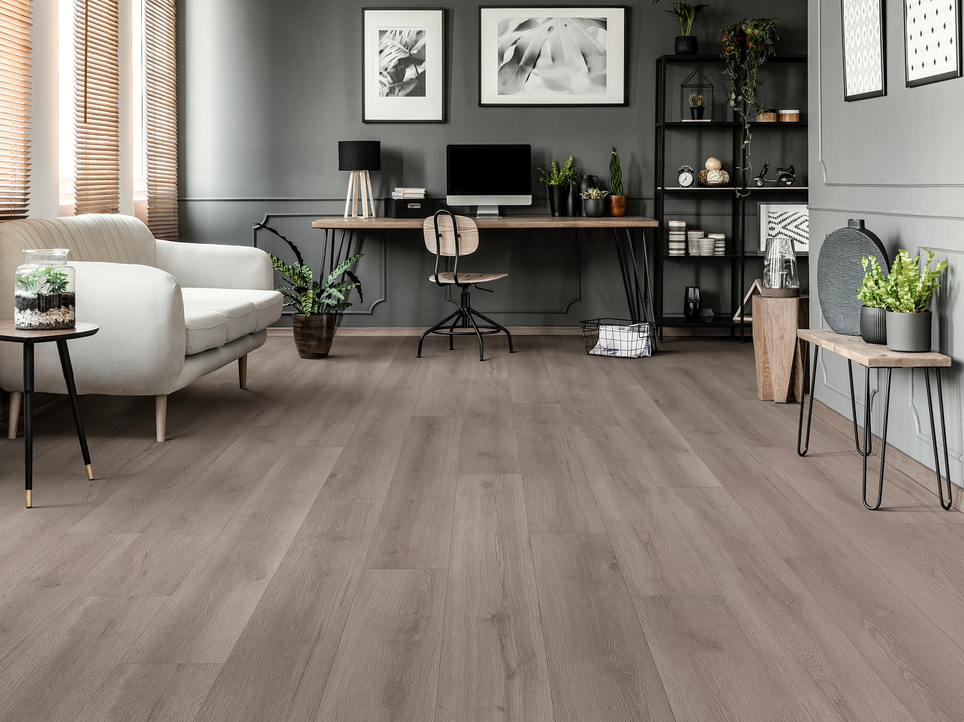Summit Grey flooring, shown in a room