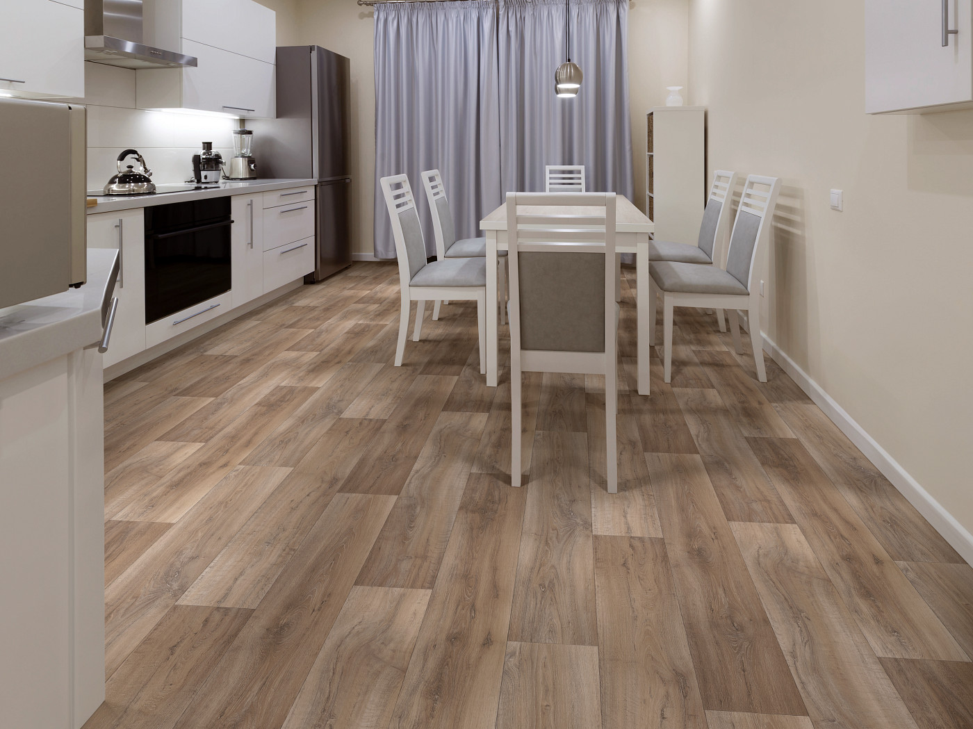 Pavo flooring, shown in a room