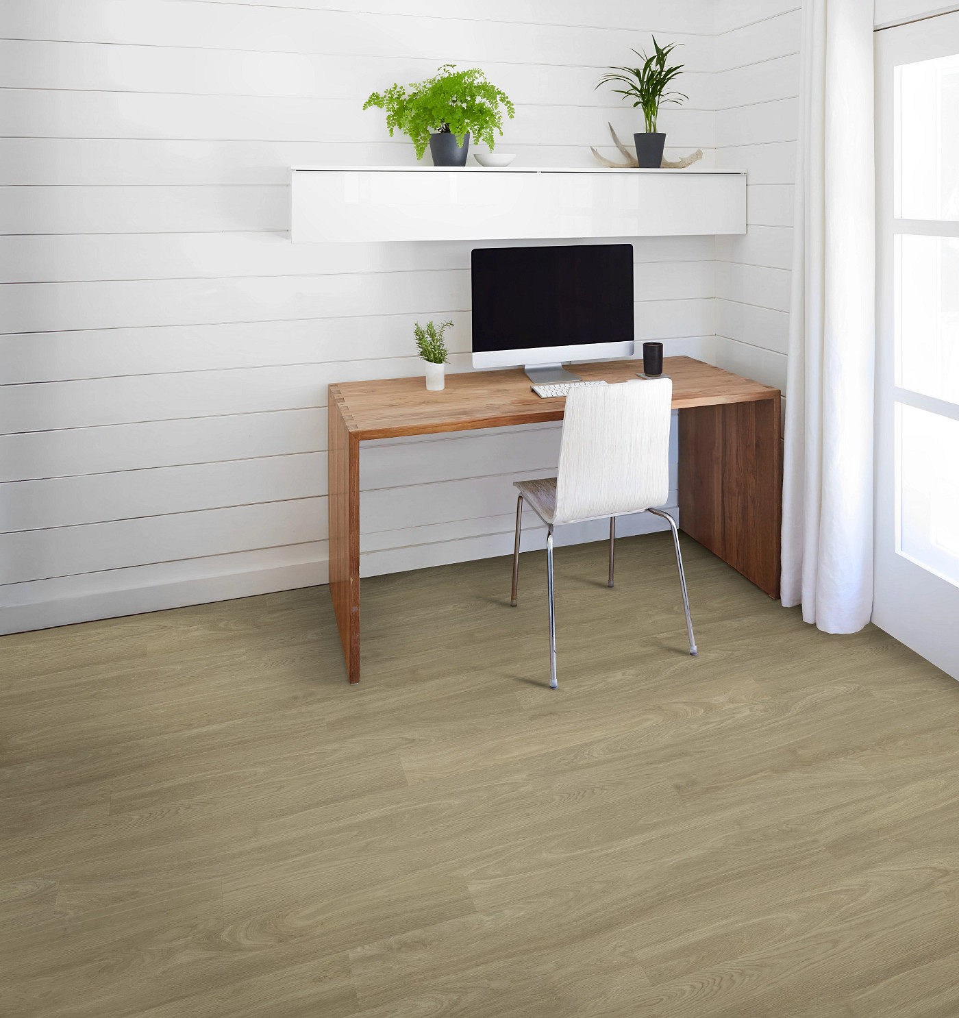 Sandstone flooring, shown in a room