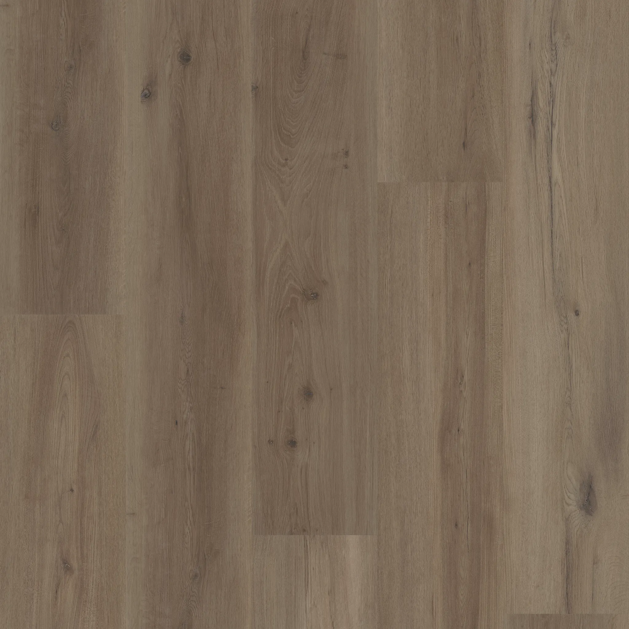 Luxury vinyl plank flooring with a natural wood look in warm brown tones