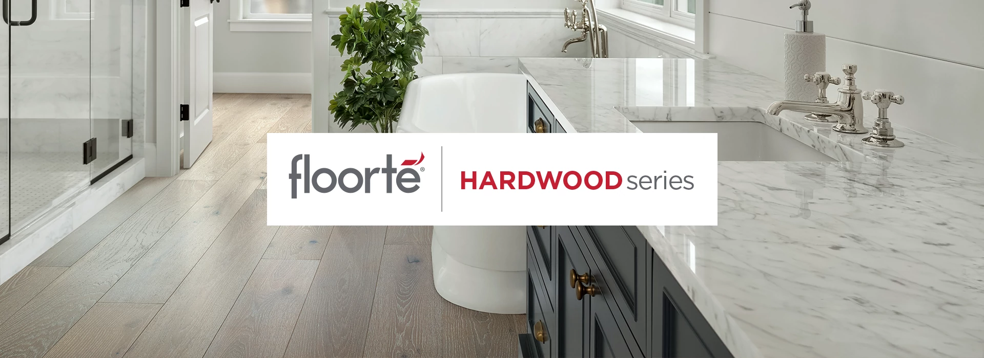Bathroom with Floorté Waterproof Hardwood