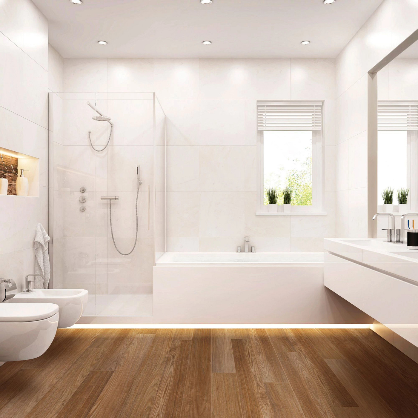 Ralston Walnut flooring, shown in a room