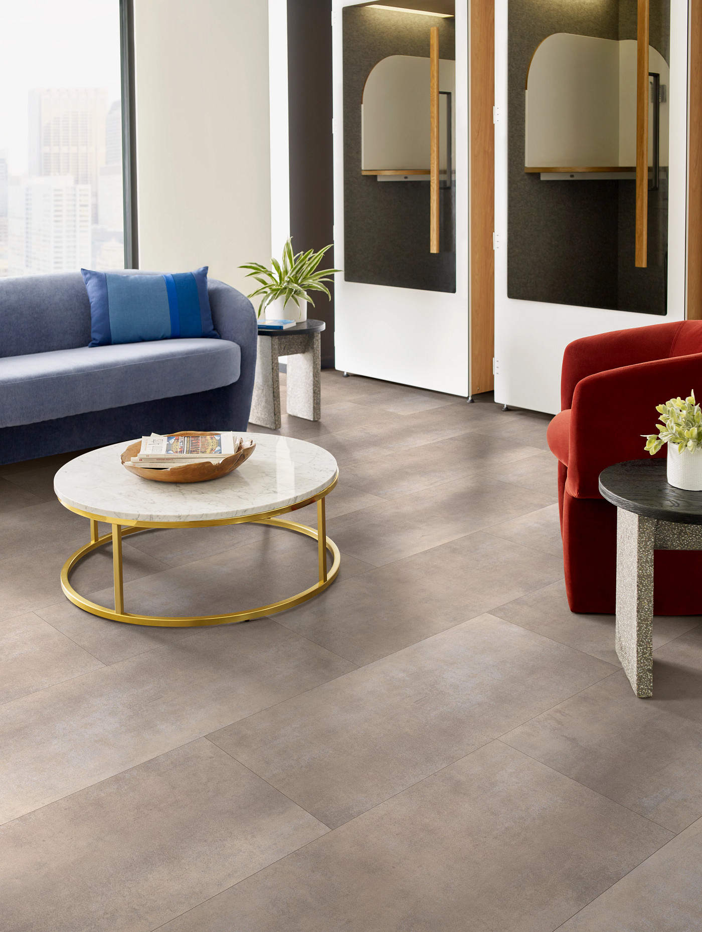 Foundry flooring, shown in a room