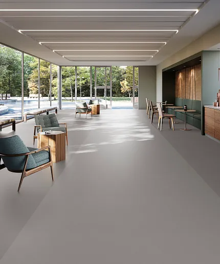 Healthcare Facility with Commercial Slip-Resistant Sheet Flooring - 65.62x6.56 ft