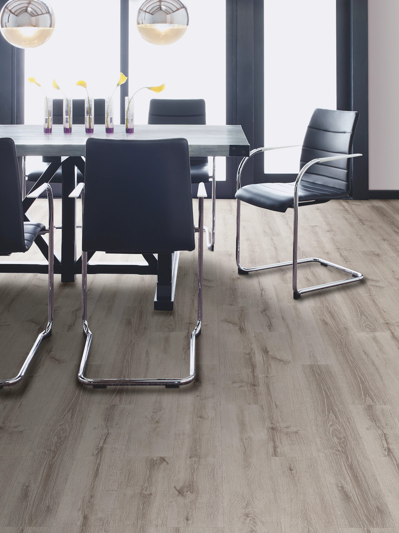 Beach Oak flooring, shown in a room