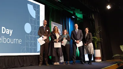 Dave Moolman Named GBCA Green Star Champion 2025 | Shaw Contract Australia Green Star Champion award recipients recognised at a Green Building Council of Australia event, including Shaw Contract Australia's Dave Moolman