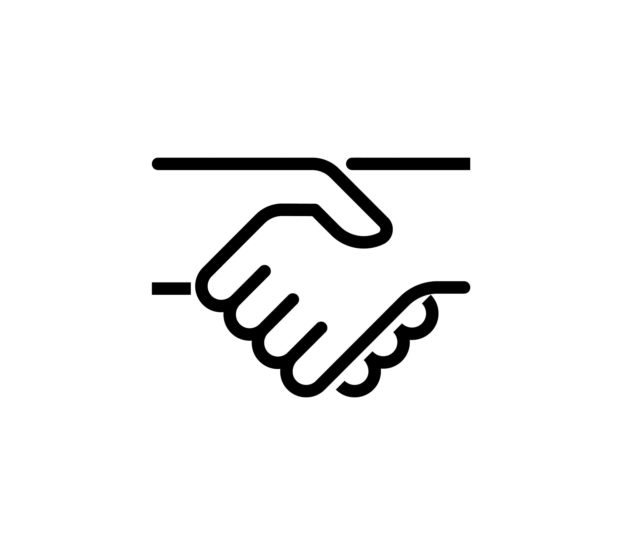 Icon of a handshake symbolizing partnership