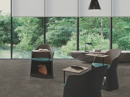 Contemporary Office with Dark Gray Commercial Carpet Tile Flooring Landform in Silt