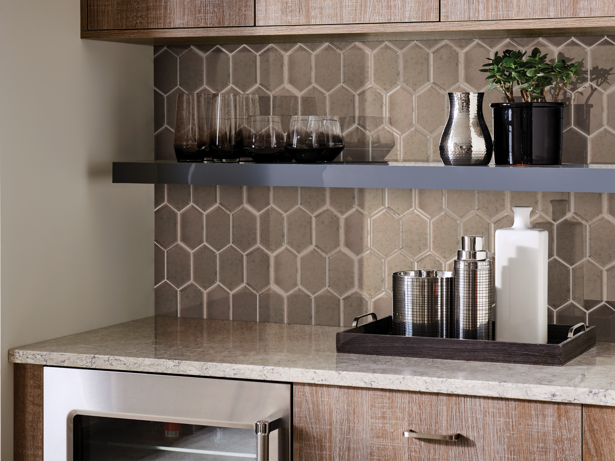 VULCAN HEX MOSAIC ANTIQUE BRONZE ROOM