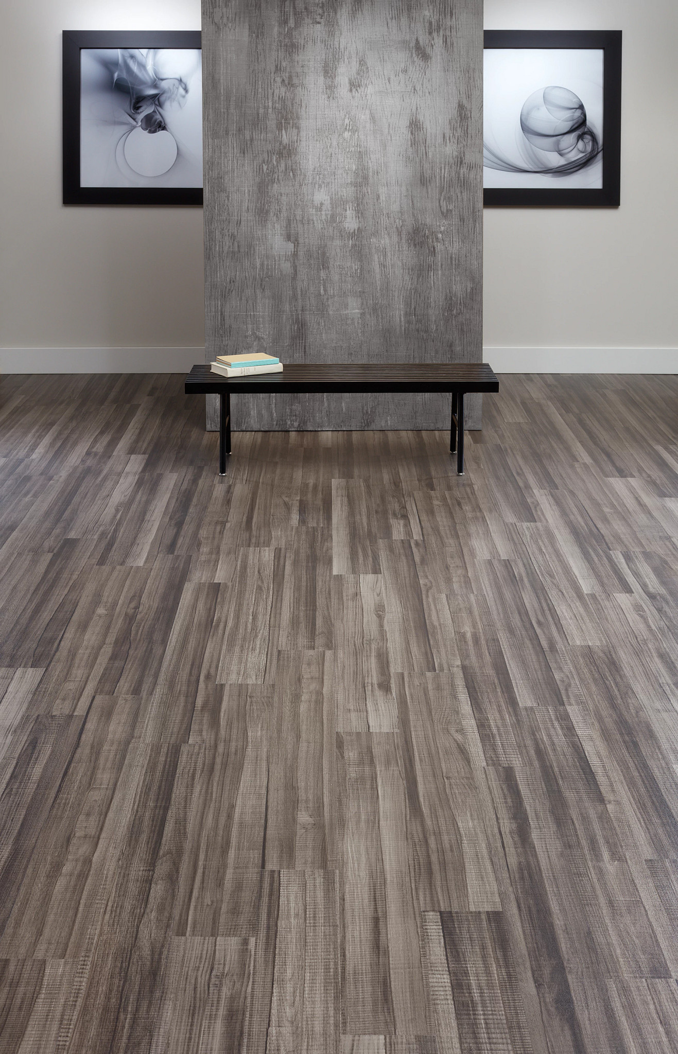 Bronzite flooring, shown in a room