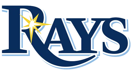 Tampa Bay Rays Logo Design Tampa Bay Rays logo featuring blue text with a yellow starburst