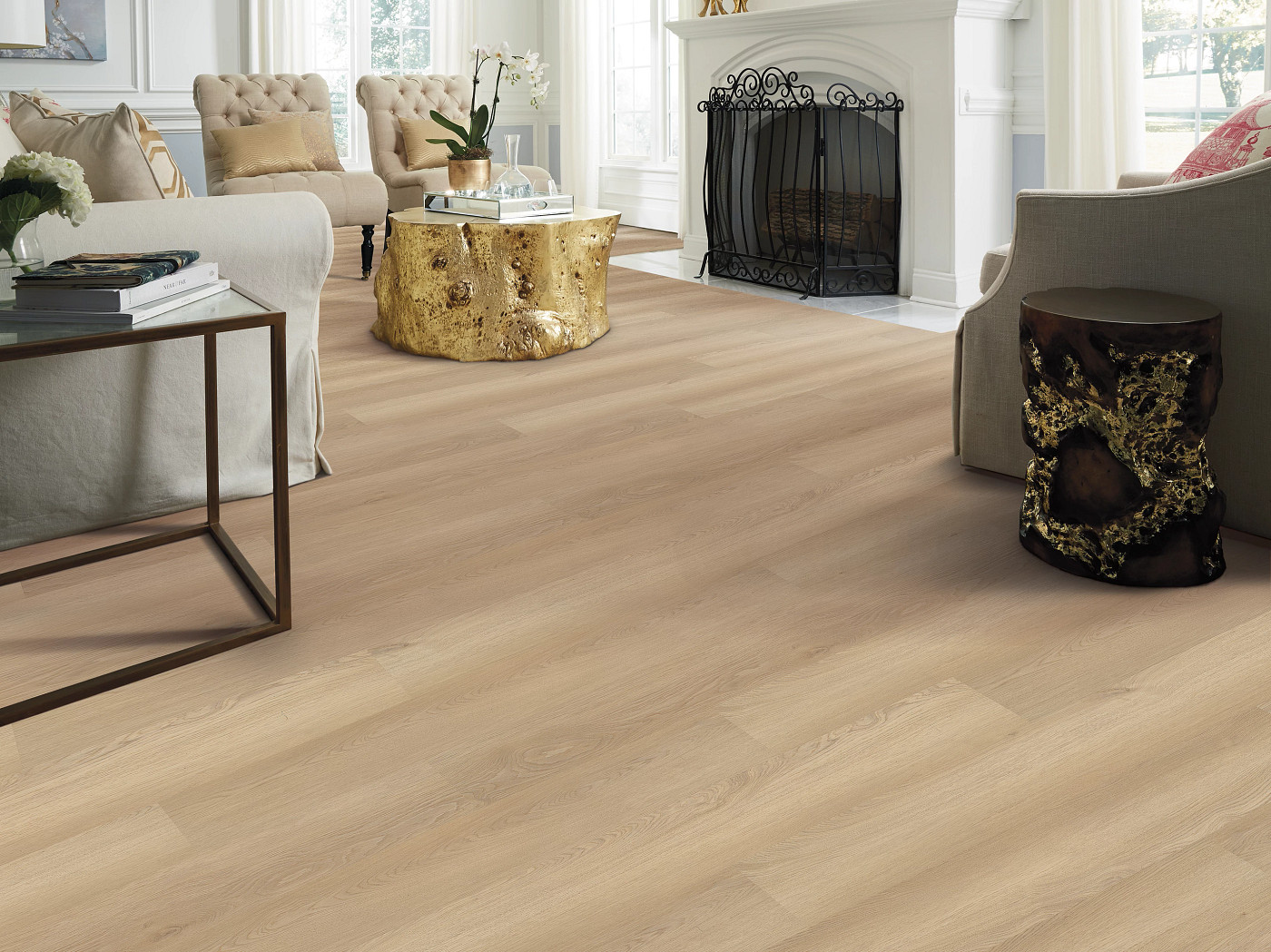 White Sand flooring, shown in a room