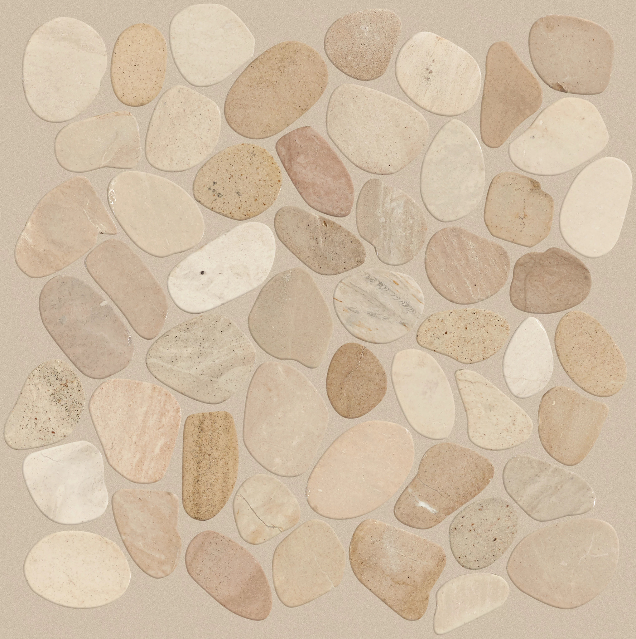RIVER ROCK FLAT MOSAIC DRIFTWOOD TAN MAIN