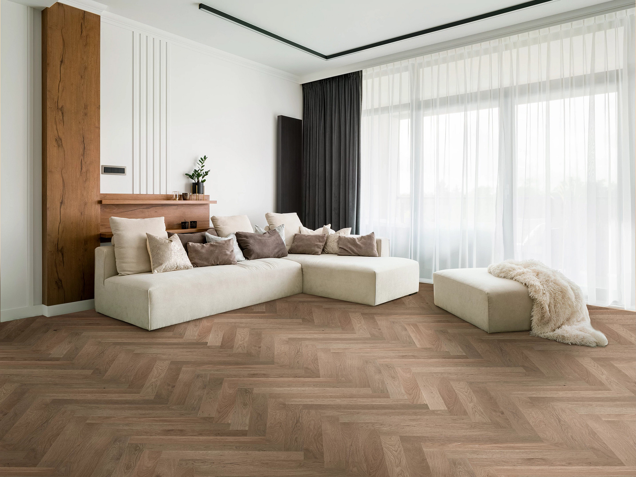 PROVINCIAL HERRINGBONE FAWN ROOM in room