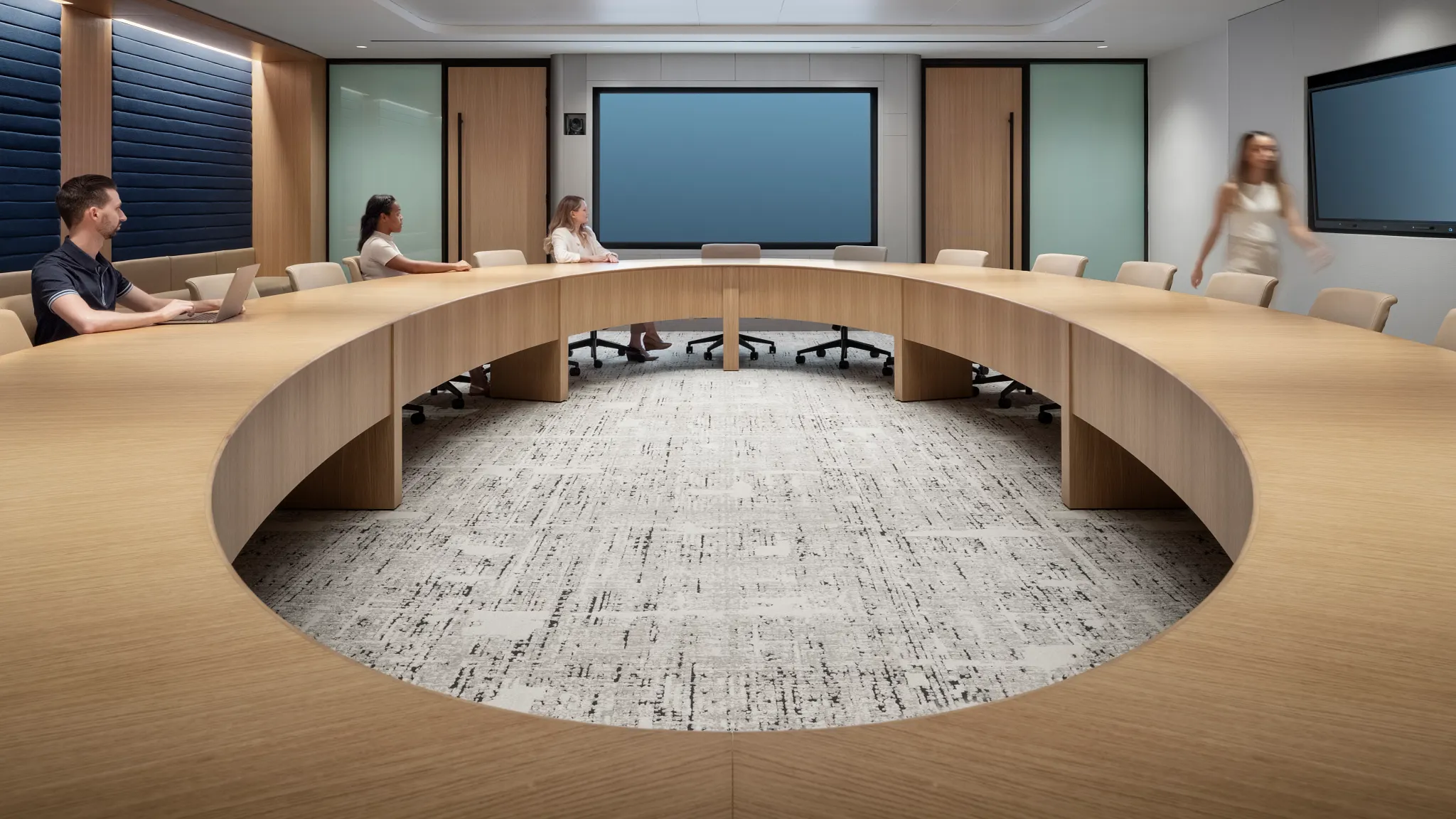 People sitting in a conference room
