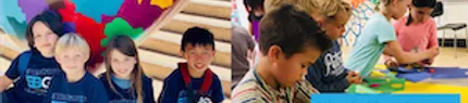 Students at East Bay German International School learning and playing in a colorful, safe on-campus environment. Students at East Bay German International School learning and playing in a colorful, safe on-campus environment.