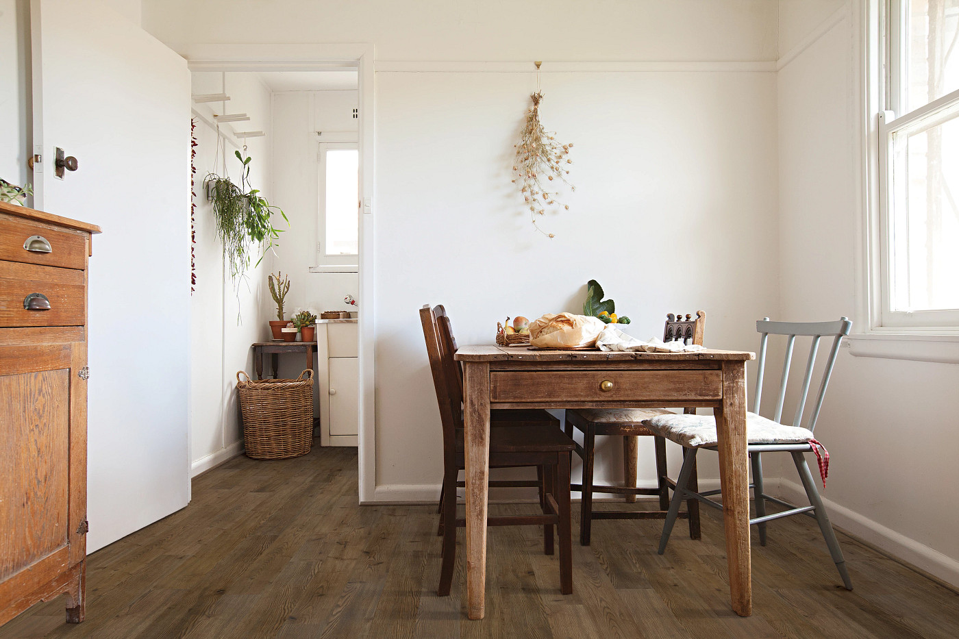 Belford Oak flooring, shown in a room