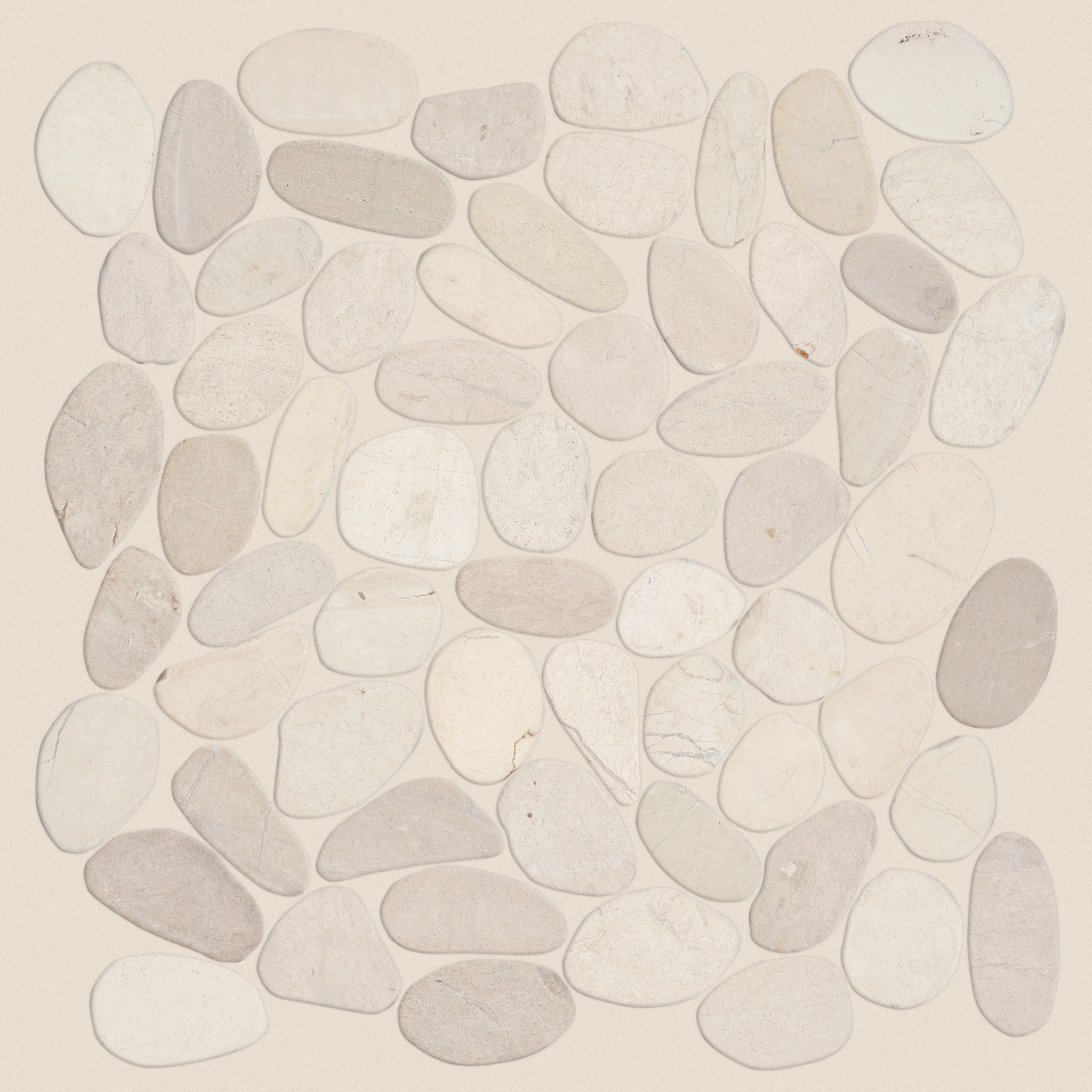 RIVER ROCK FLAT MOSAIC SERENITY IVORY MAIN