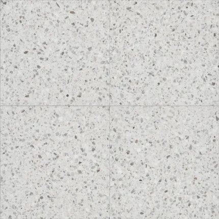 Terrazzo Pattern LVT Flooring - White, Gray, Beige Terrazzo pattern luxury vinyl tile flooring in shades of white, gray, and beige